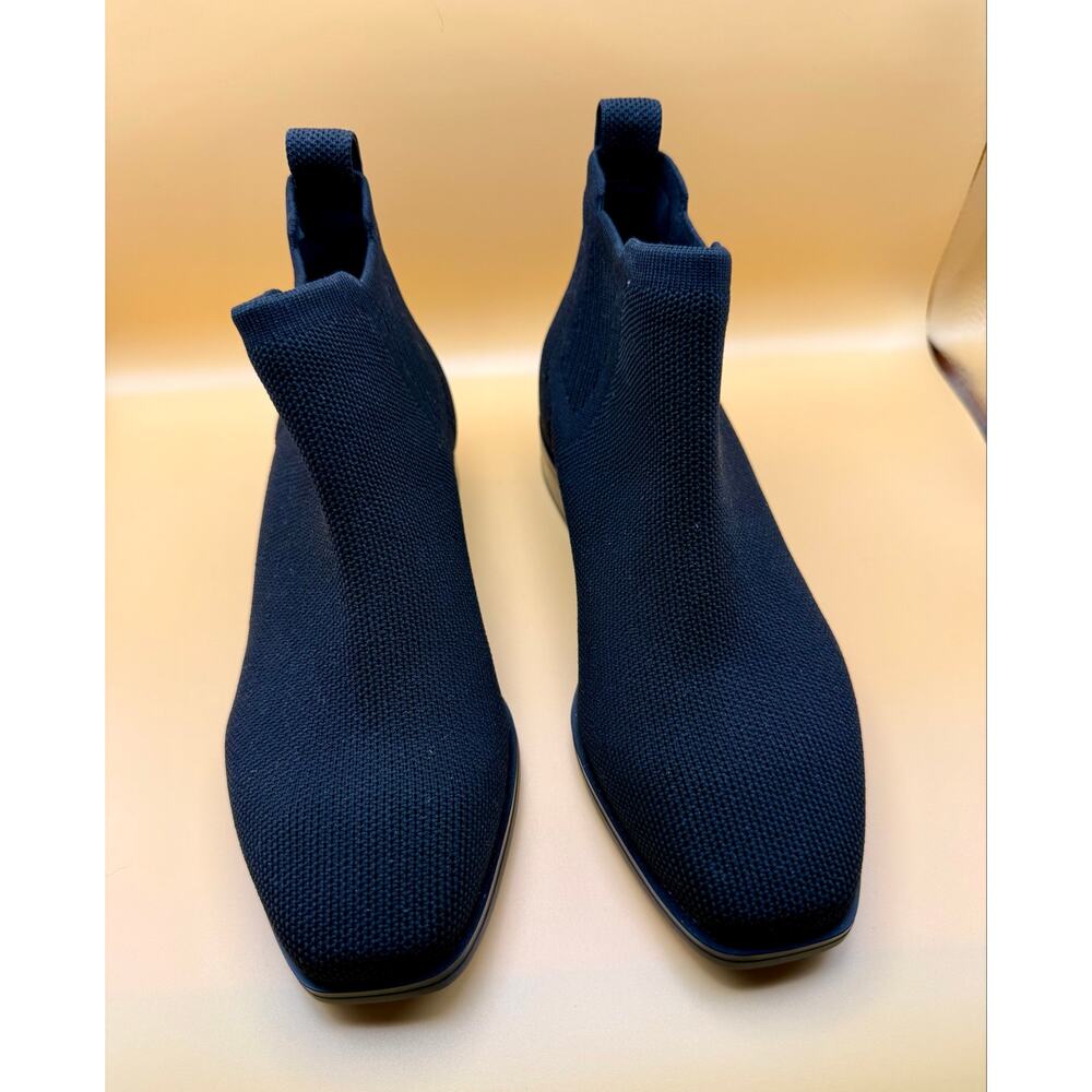 VIVAIA Ryan Slip-On Chelsea Boots Black Knit Square Toe Women's Size 35 NWOB